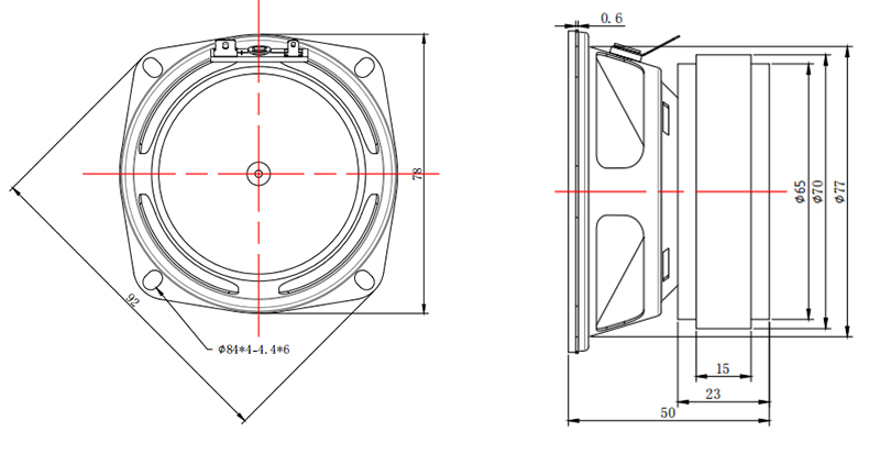 TS03F07C 3 inch speaker