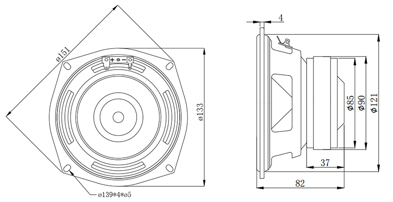 MR05F06C 5 inch subwoofer