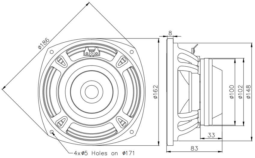 MR06H08 6 inch speaker