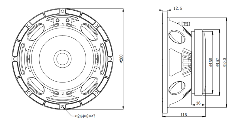 EL10-75 10-inch woofer speaker