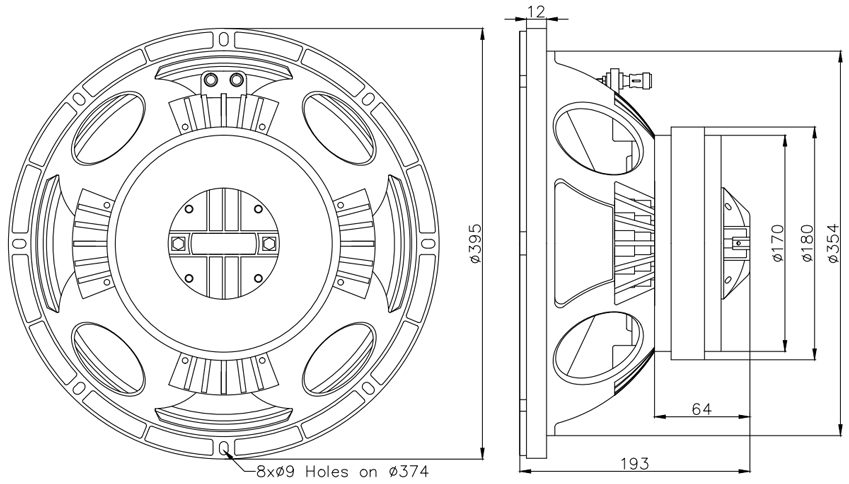 MR15H13-44T 15 inch coaxial