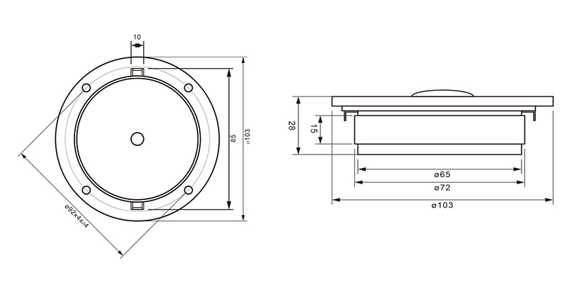 TS25T10C HF drivers speaker