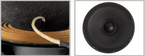 What are the characteristics of the paper cone of the loudspeaker